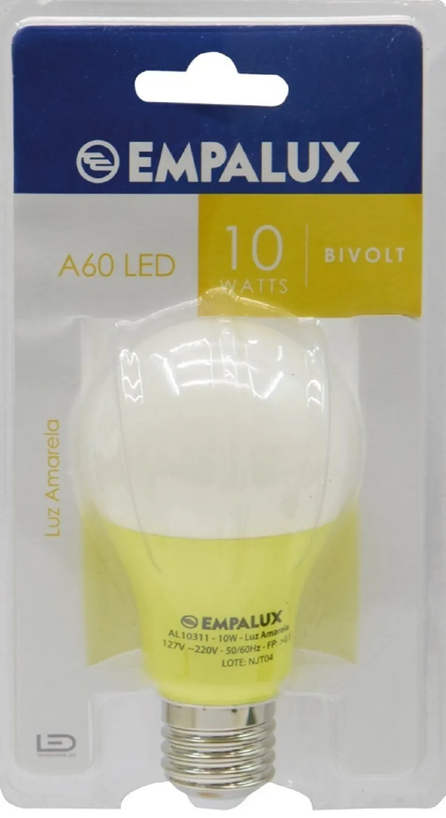 Lâmpada Led Empalux 10W Luz Amarelo/Azul/Branco/Verde/Vermelho